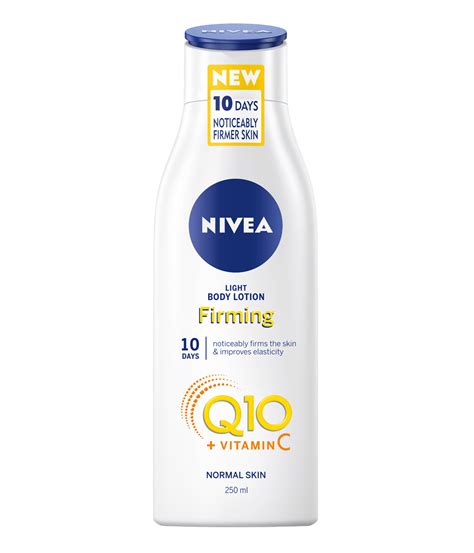 Nivea q10 firming body lotion with vitamin c noticeably firms the skin & improves elasticity in 10 days. Q10 + Vitamin C Light Firming Body Lotion - body lotion ...