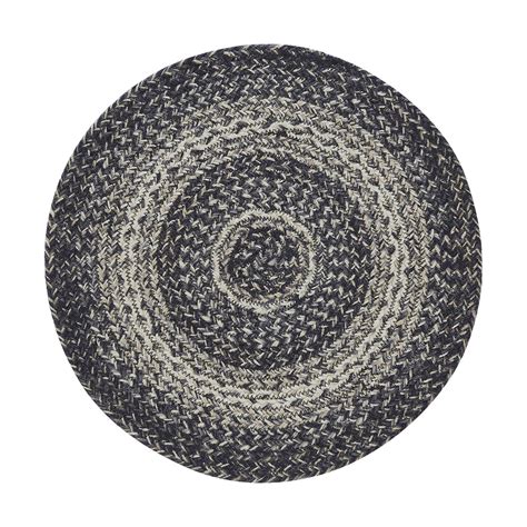 Sawyer Mill Black Braided Round Placemat The Weed Patch