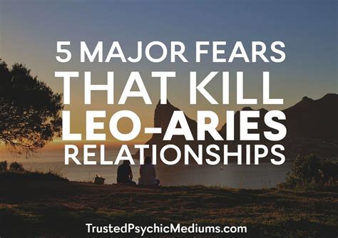 Therefore, there is a good chance for the aries man is amazed by the charisma that the libra woman holds, which makes him drool over her persona. Don't Let these 5 Common Fears Kill Your Leo-Aries ...