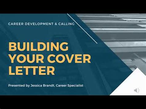 Let the content inspire your own cover letter. Graduate Counseling Cover Letter Presentation - YouTube
