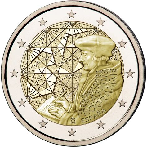 2 Euro Coin 35th Anniversary Of The Erasmus Programme Spain 2022