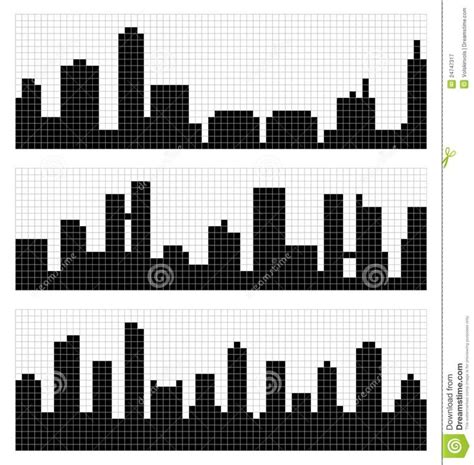 Pixel Art City Skyline Pixel Art Fair Isle Knitting Patterns Pixel
