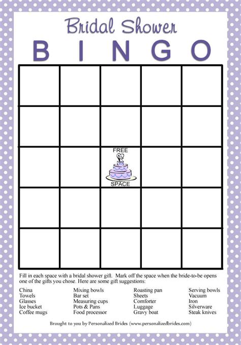 Free Printable Bridal Shower Games Personalized Brides Thoughtful Bridal Shower Gifts