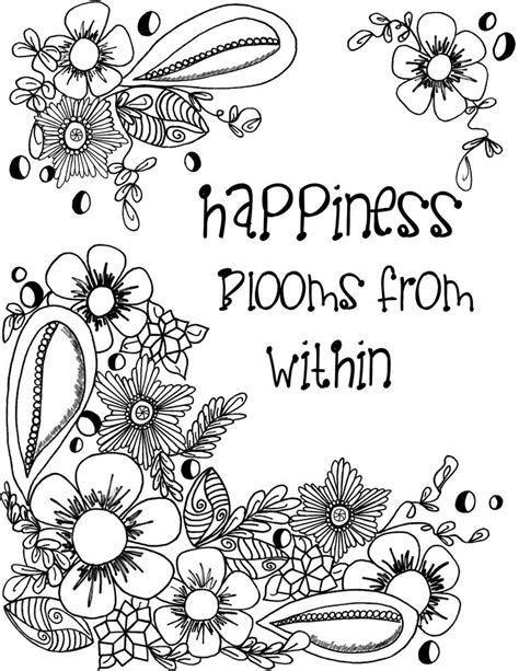 All pdf templates on this page can be downloaded and printed for free. COLORING PAGE- digital download with inspirational quotes ...