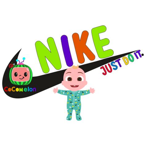 Cocomelon With Nike Logo Svg Nike Branded Logo Clip Art Svg Cut File