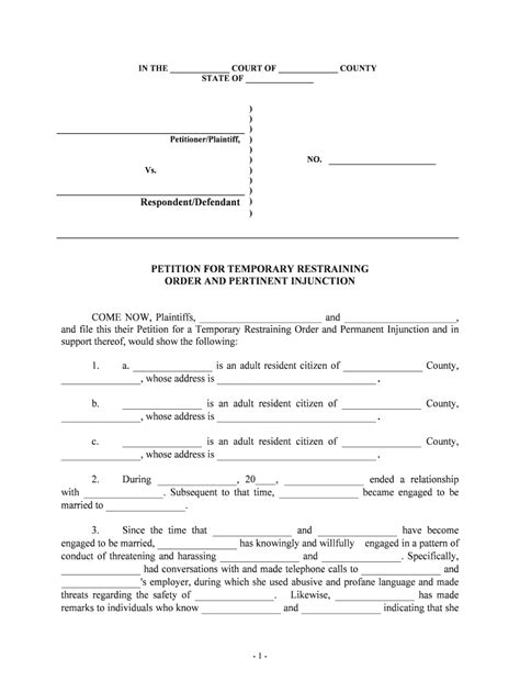 Hennepin County Restraining Order Form Fill Online Printable