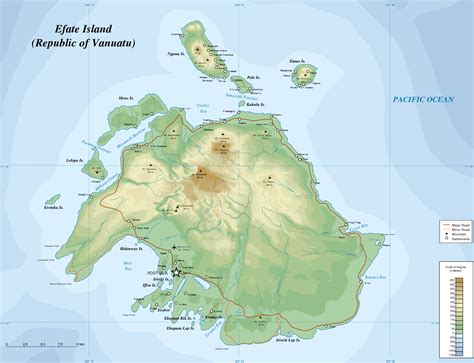 Map Of Efate Island Online Maps And Travel Information