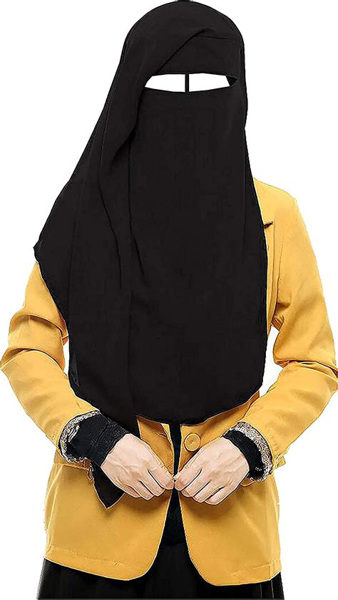 Bonballoon Black Xl Long Saudi Layered Niqab Niqabs Nikab Naqaab 3