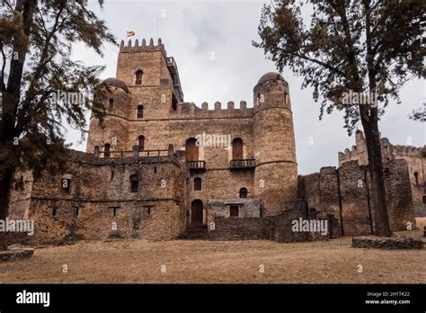 Ruins Of Famous African Castle Fasil Ghebbi Royal Fortress City In