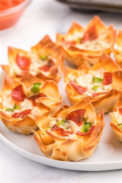 Pizza Wonton Cups Simply Stacie