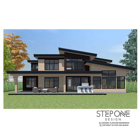 Kingsvale West Coast Contemporary House Plan Step One Stock House Plans