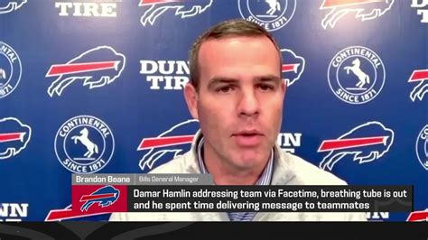 buffalo bills general manager brandon beane recognizes those that were involved in saving safety