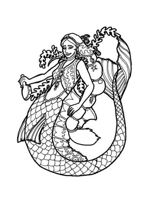 Sirenas para colorear - Dibujos para Colorear y Pintar Gratis