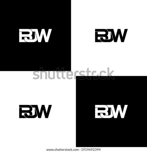 Bjw Letter Original Monogram Logo Design Stock Vector Royalty Free