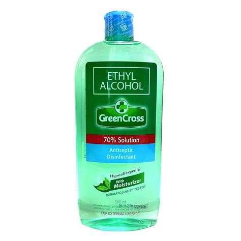 Green Cross Ethyl Alcohol 70 Solution 500ml Buy Online In United