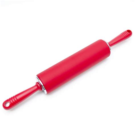 Silicone Rolling Pin With Handles 50cm Wide Red Lollipop Cake