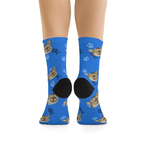 If there are two unique faces (e.g. Custom Cat Face Fish Socks (Blue) - Floof and Friends