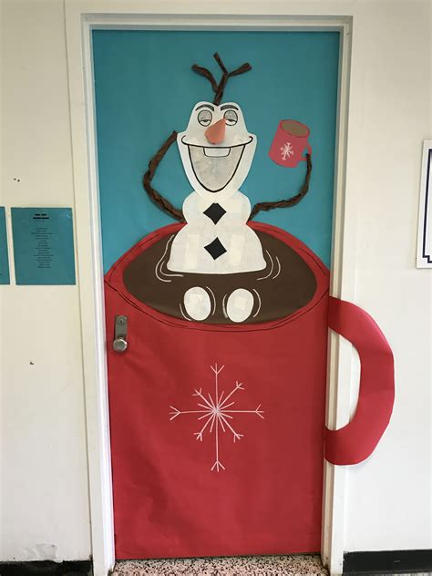 Christmas Classroom Door Olaf Hot Chocolate Christmas Classroom
