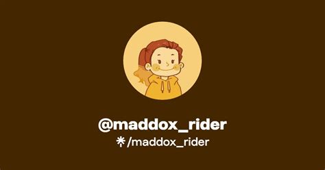 Maddoxrider Twitter Instagram Facebook Tiktok Linktree