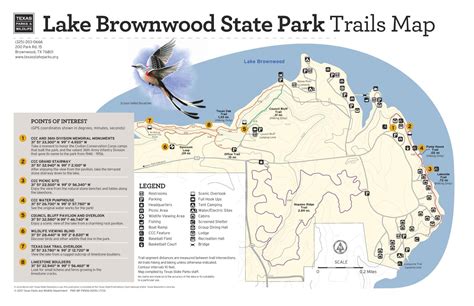 Upload photos view 8 photos. Lake Brownwood State Park - Trails Map - Side 1 - The ...