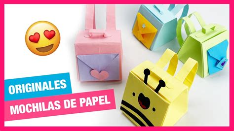 Cómo Hacer Una Original 🎒mochila 🎒de Papel · Maleta De Papel · Origami