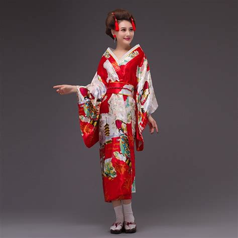 Japanese Traditional Dress Women Yukata With Obi Sexy Female Kimono