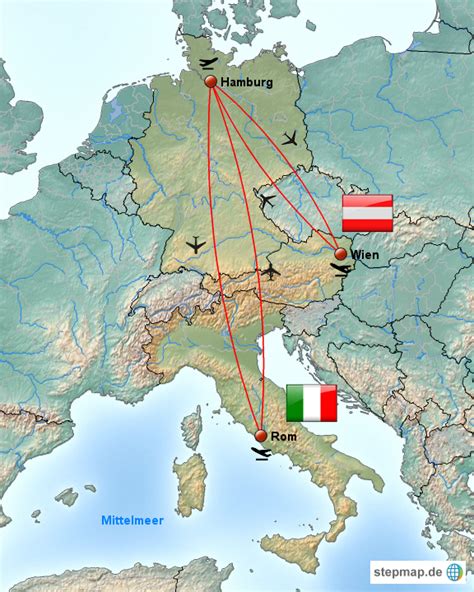 Versand von österreich, deutschland und europa mit ups. StepMap - Italien Österreich - Landkarte für Deutschland
