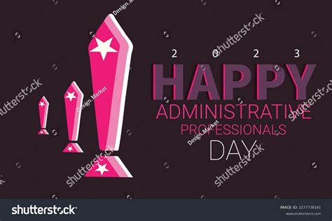 Happy Administrative Professionals Day Template Background Stock Vector