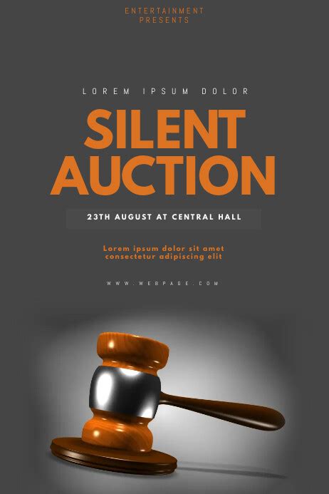Copy Of Silent Auction Flyer Template Postermywall
