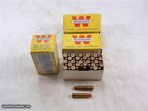 Winchester Cartridge Co 351 Winchester Self Loading For The Winchester
