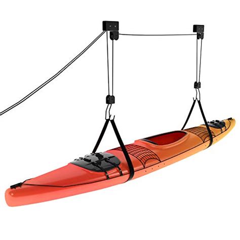 Best kayak and canoe hoists for garages. Powerfly Garage Ceiling Kayak Storage - Bike Hoist Hanger ...