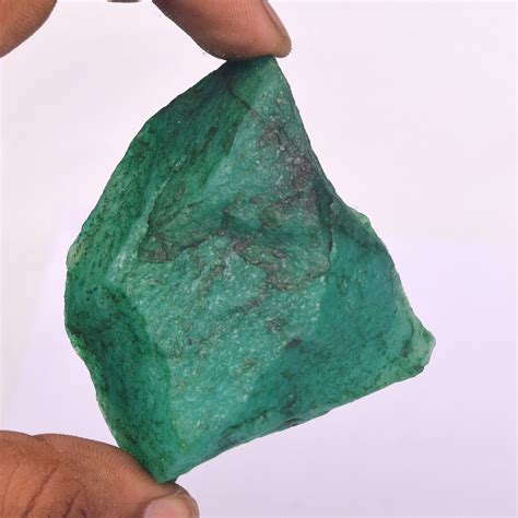 Certified Uncut Natural Green Emerald Rough Loose Gemstone Etsy