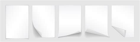 Premium Vector Blank Sheet Of White Paper With Curled Corner And