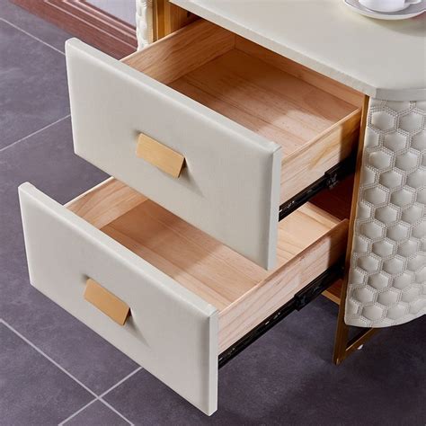 We did not find results for: Luxury Modern Faux Leather 2-Drawer Nightstand White and ...