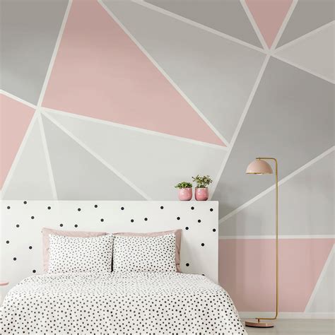 The Trinity Geo Blush Wall Mural Is Perfect For Adding A Stylish And