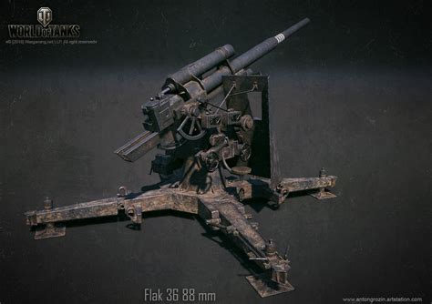 Anton Grozin Flak 36 88 Mm Game Object
