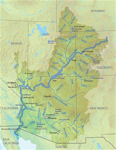 List Of Tributaries Of The Colorado River Wikipedia