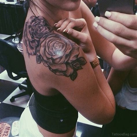 57 Pleasant Black Rose Tattoo Designs