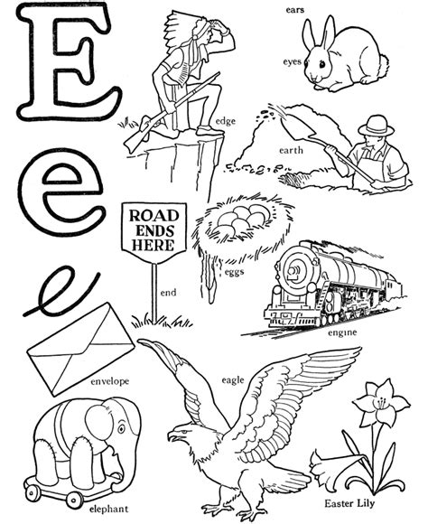 Letter E Coloring Pages Coloring Home