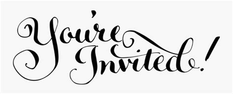 Invitation Clipart Word You Are All Invited Free Transparent