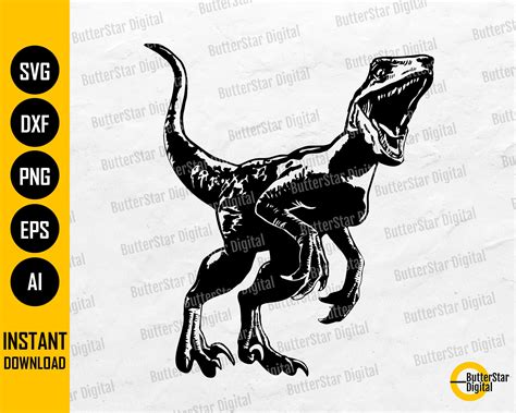 Velociraptor Svg Dinosaur Svg Raptor Svg Dino Decal Etsy Norway
