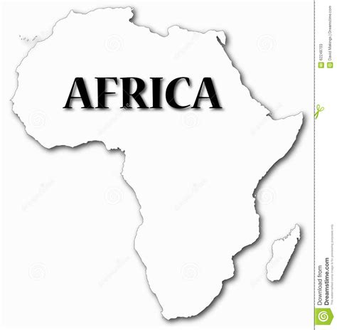 Africa Map With Shadow Stock Illustration Image 62248703