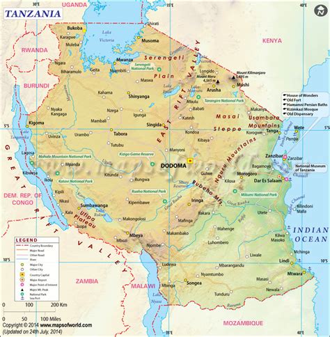 Tansania Mapa Hani Adventures And Safaris Tanzania Mapa De