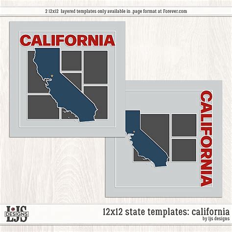 12x12 State Templates California Digital Art