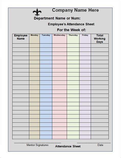 Employee Attendance Register Pdf Sf2 Download Deped Excel Sheet Sheet