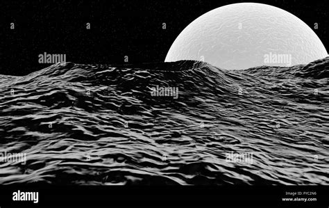 3d Illustration Of Moon Surface With Crater Stock Photo Alamy