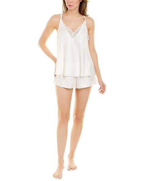 Flora Nikrooz Synthetic 2pc Charmeuse Cami And Short Set In White Lyst