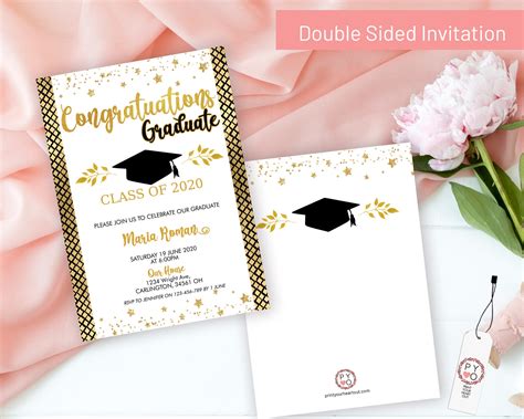 Editable Graduation Invitation Template