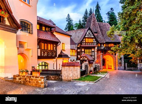 Sinaia Romania Typical Architecture With German Influence In The