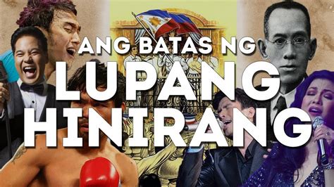 Ang Batas Ng Lupang Hinirang The Law Of The Philippine National Anthem